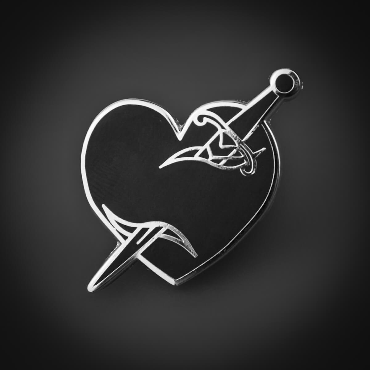 Heart & Dagger Enamel Pin