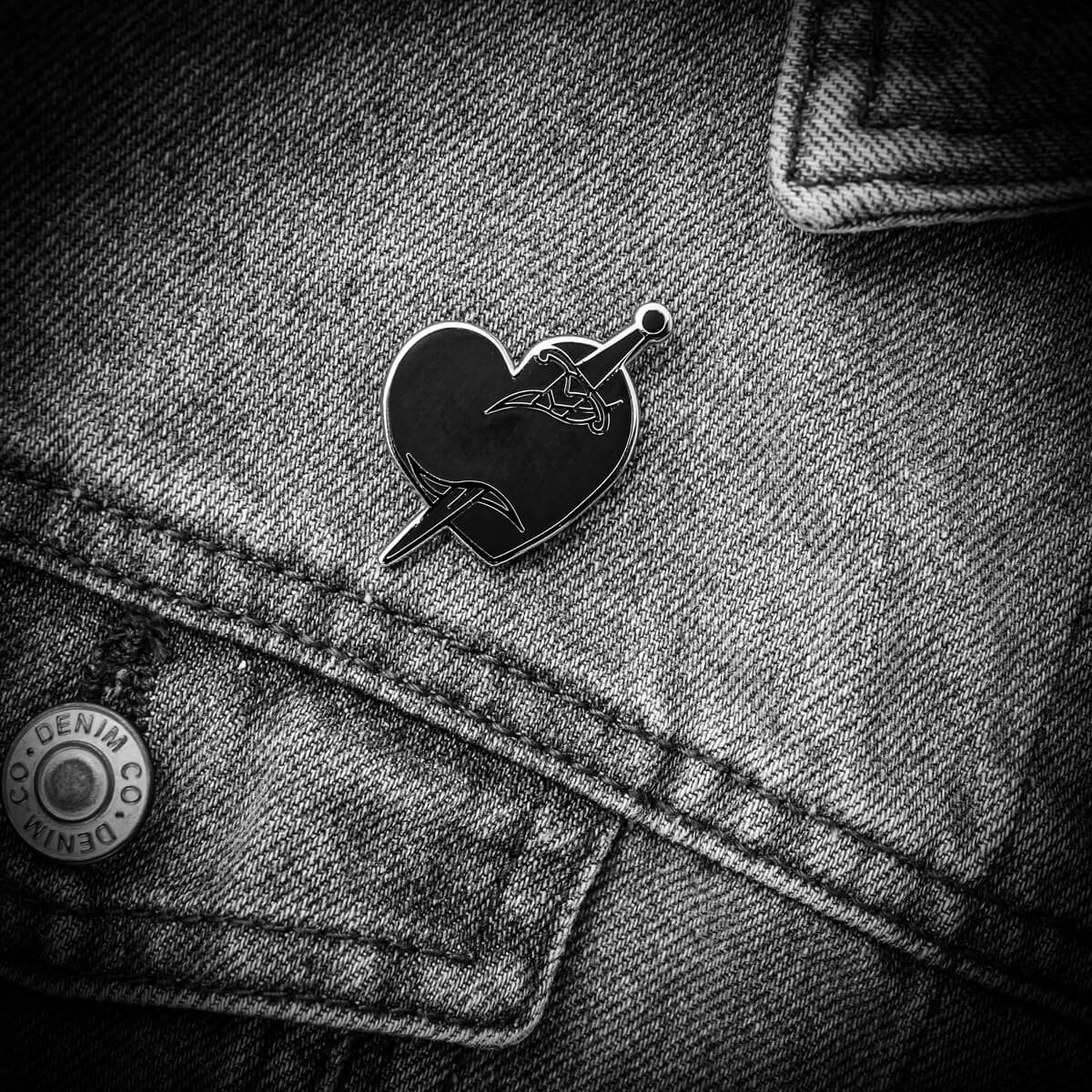 Heart & Dagger Enamel Pin