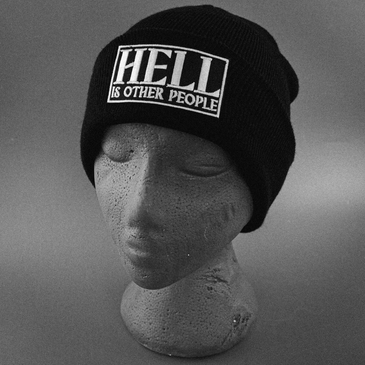 Hell Is Other People Patch Black Beanie