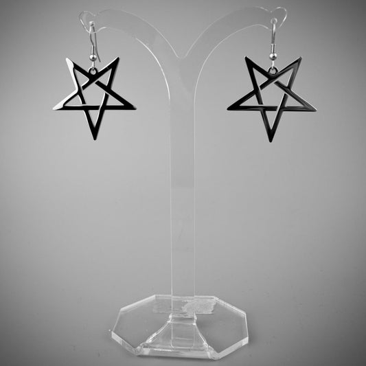 Inverted Pentagram Earrings | Occult Patches & Pins