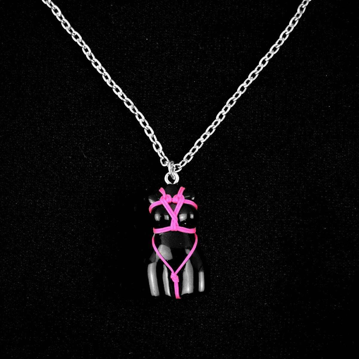 Pink Shibari Necklace | Occult Patches & Pins