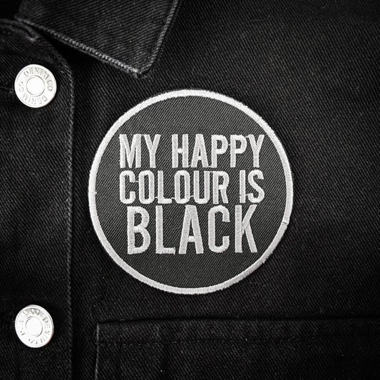 My Happy Colour is Black Patch | Occult Patches & Pins