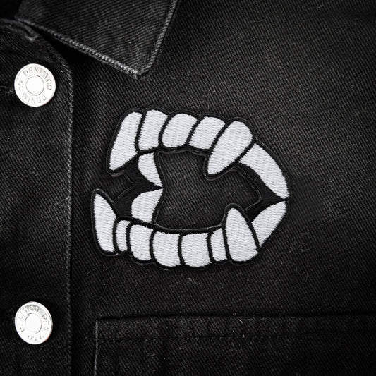 Plastic Dracula Teeth Patch | Occult Patches & Pins