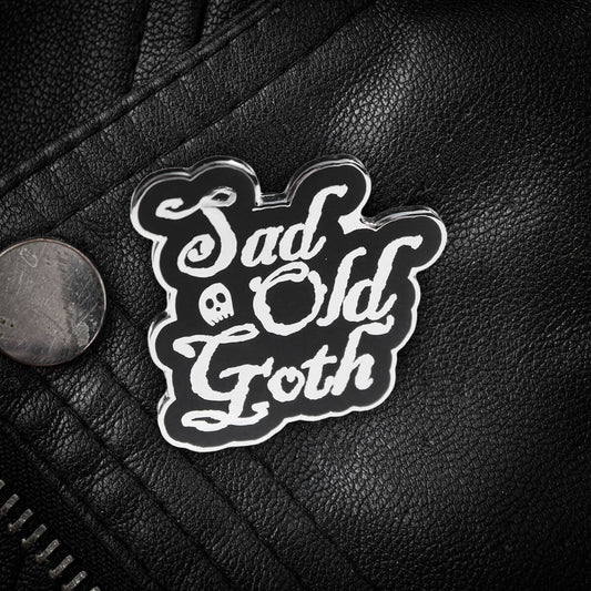 Sad Old Goth Enamel Pin | Occult Patches & Pins