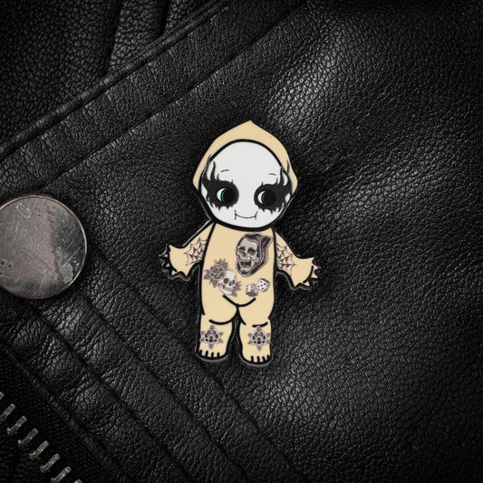 Corpse Paint Doll Enamel Pin • Occult Patches & Pins
