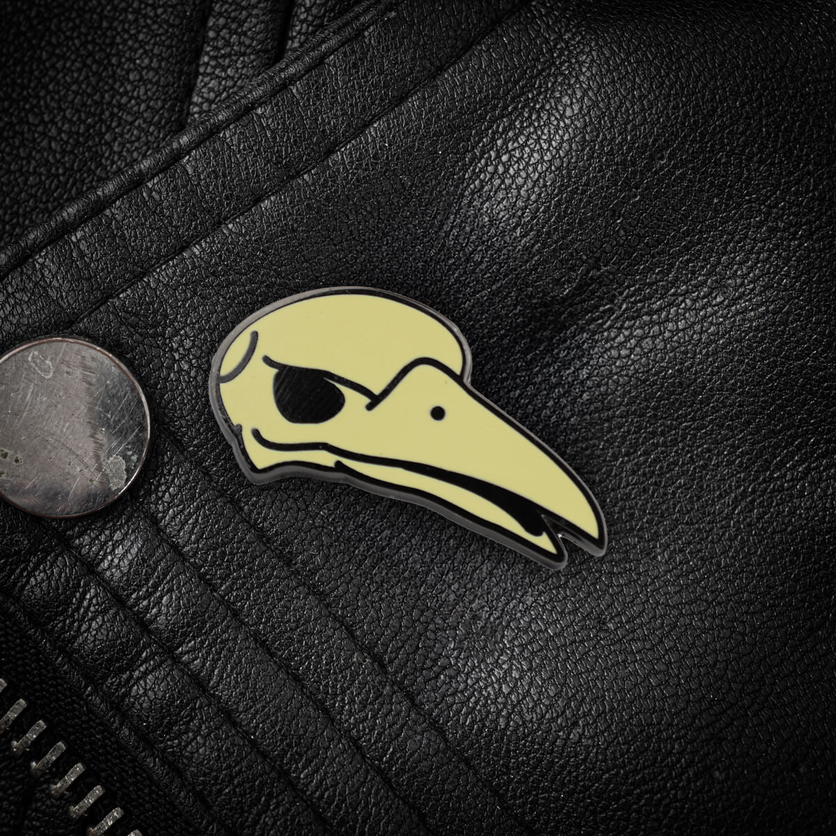 Crow Skull Enamel Pin • Occult Patches & Pins