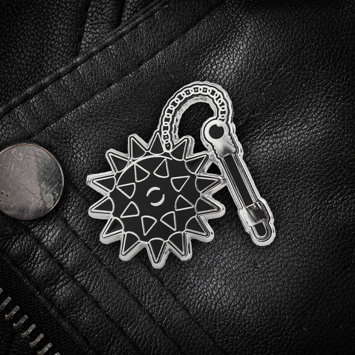 Flail Mace Enamel Pin • Occult Patches & Pins