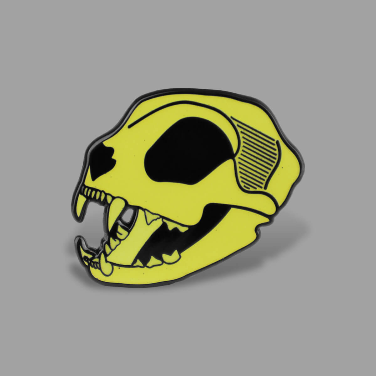 Cat Skull Enamel Pin