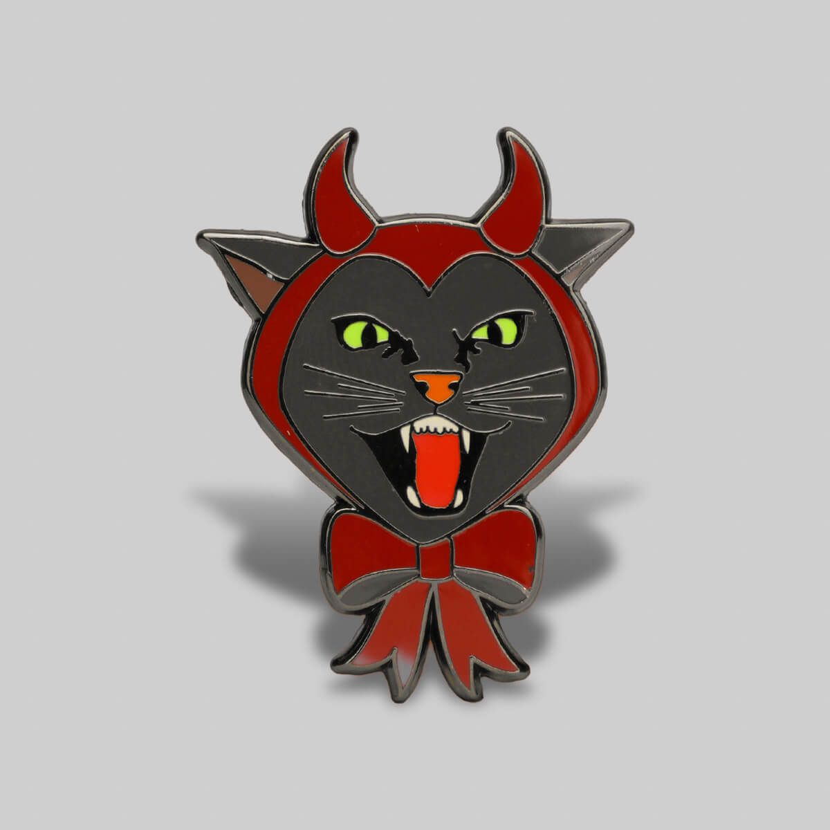 Devil Cat Enamel Pin - Occult Patches & Pins