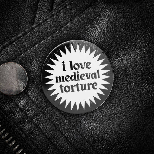 I Love Medieval Torture Enamel Pin - Occult Patches & Pins