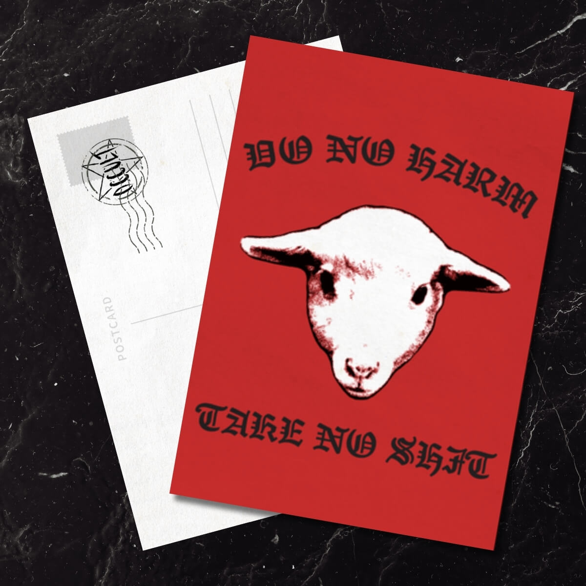 Do No Harm Postcard ⛧ Occult Patches & Pins