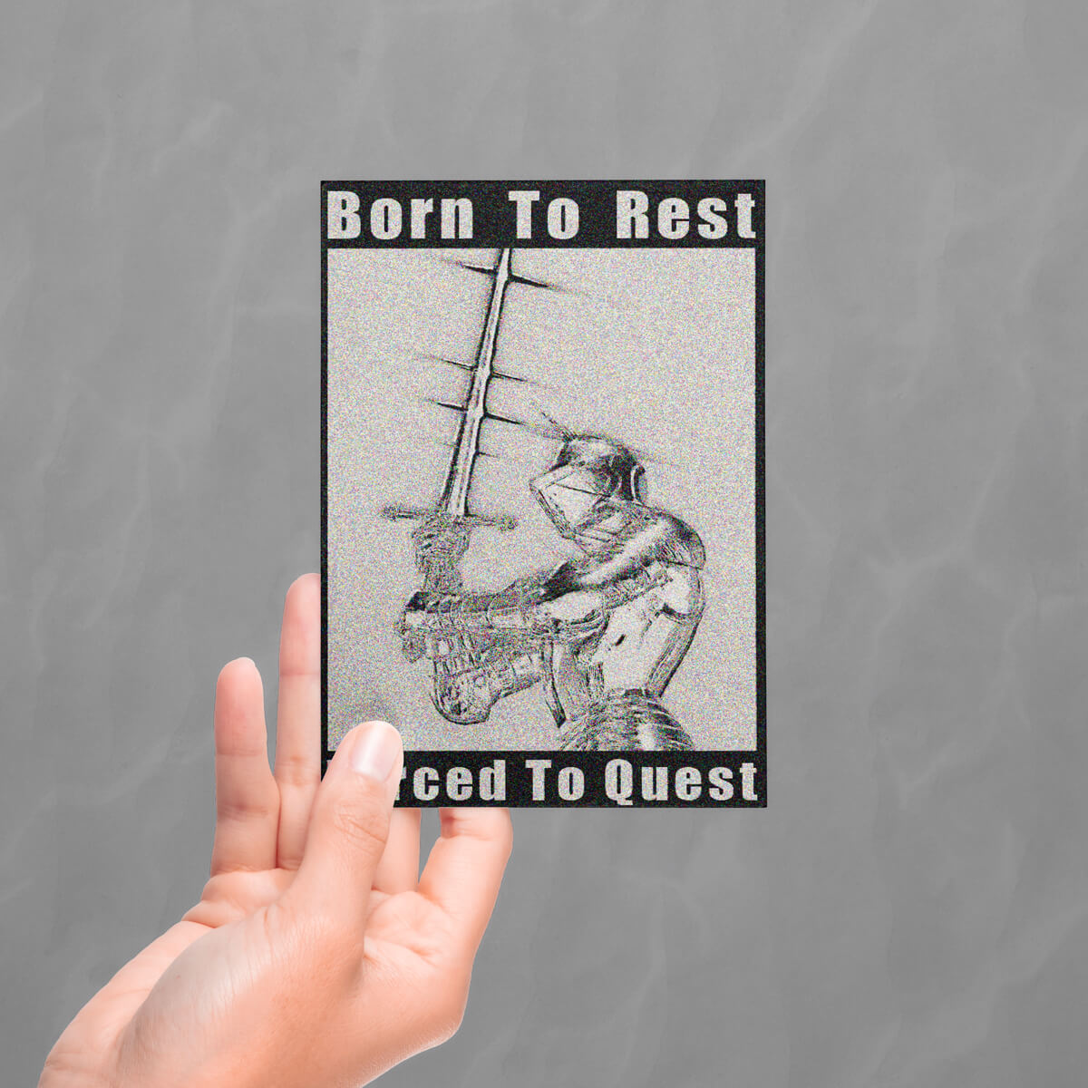 Forced to Quest Postcard - Occult Patches & Pins