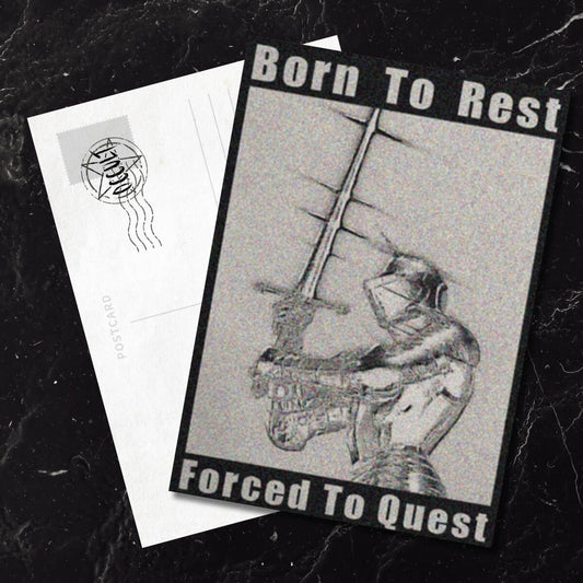 Forced to Quest Postcard - Occult Patches & Pins