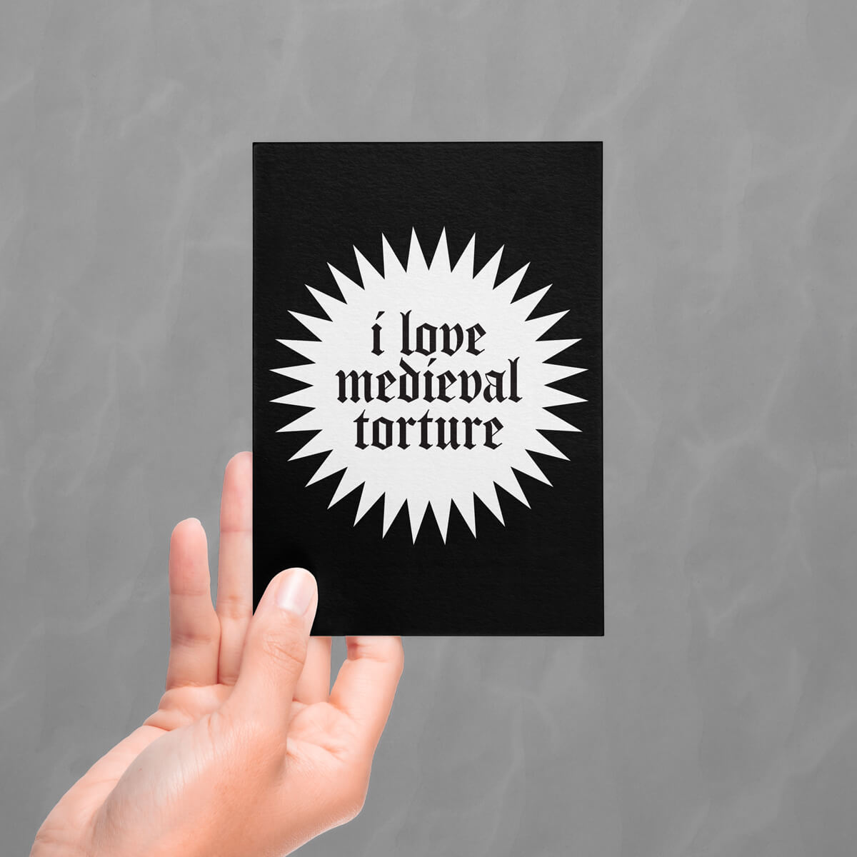 I Love Medieval Torture Postcard - Occult Patches & Pins