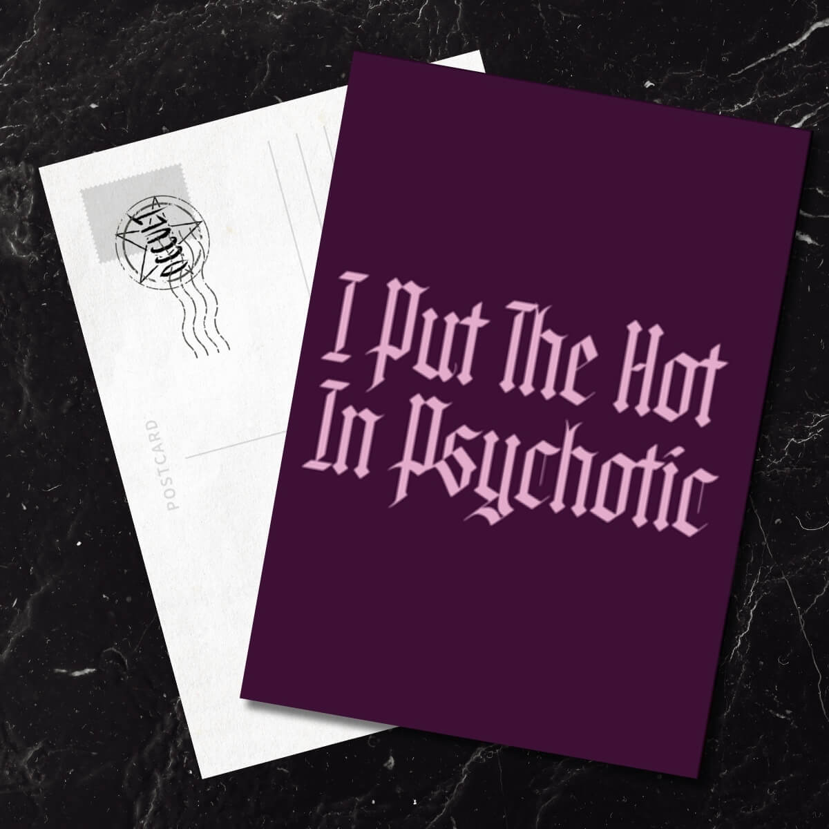 Psychotic Postcard ⛧ Occult Patches & Pins