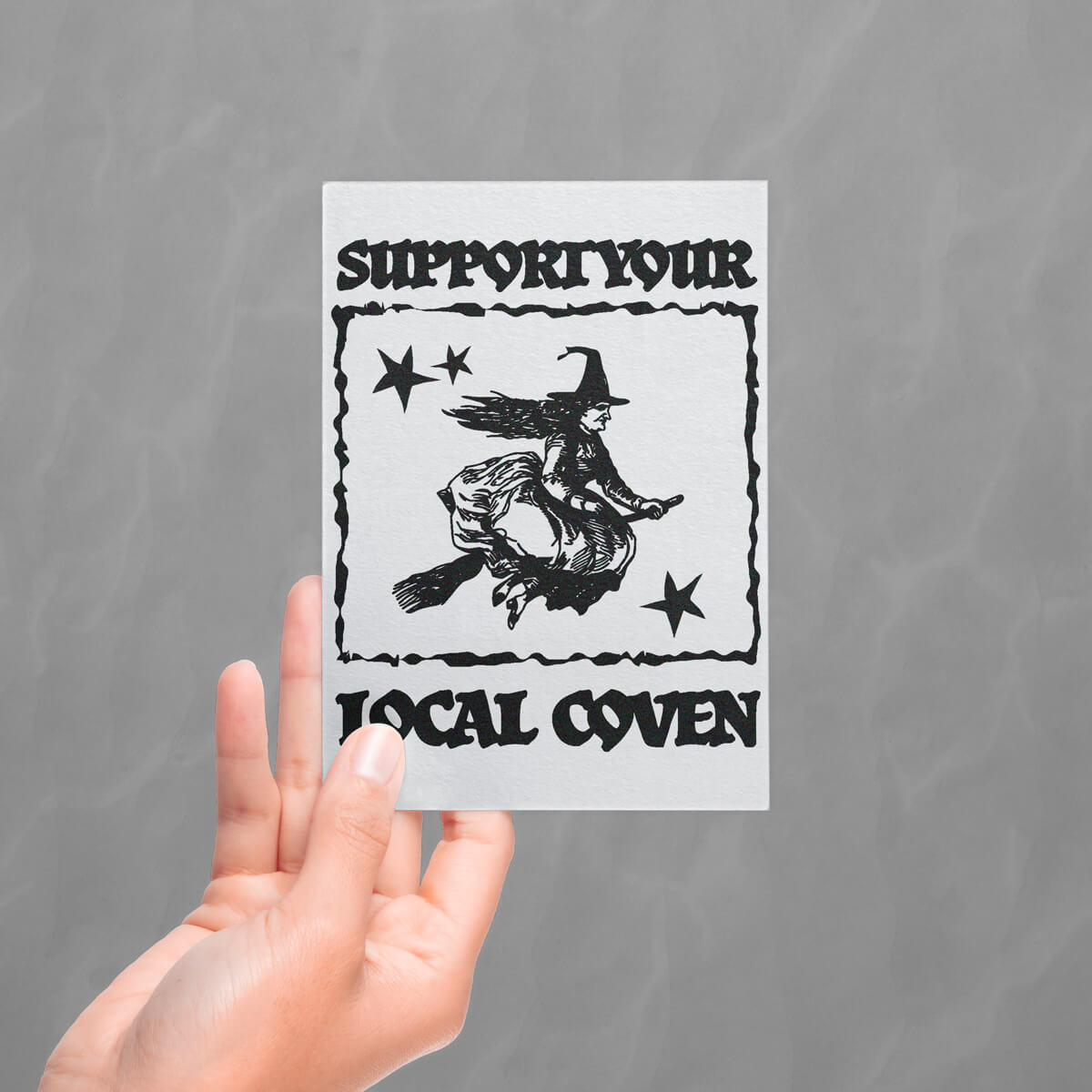Support Your Local Coven Postcard ⛧ Occult Patches & Pins