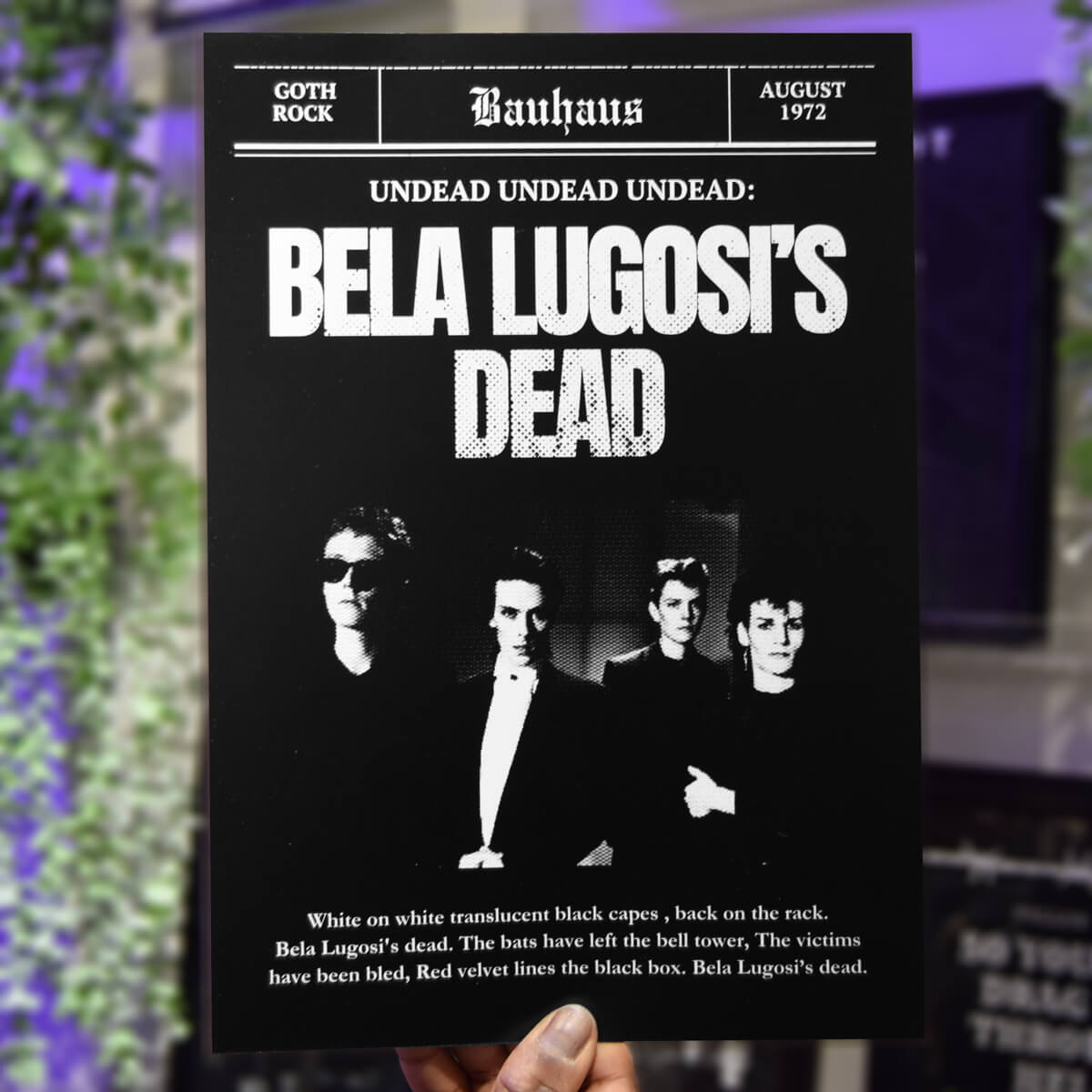 Bela Lugosi's Dead A4 Print • Occult Patches & Pins