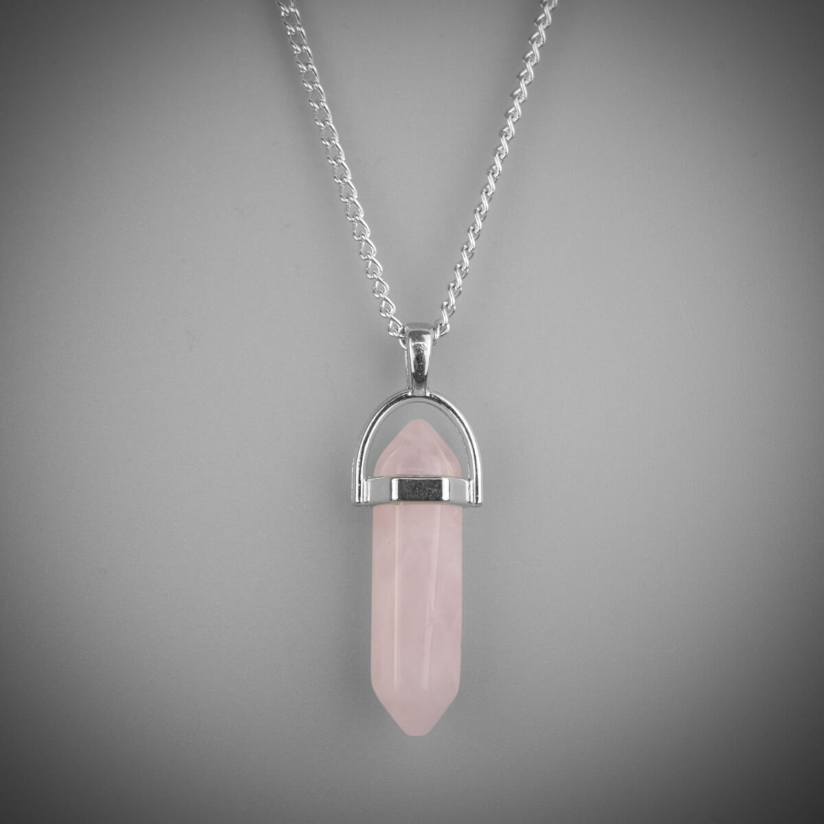 Rose Quartz Crystal Necklace