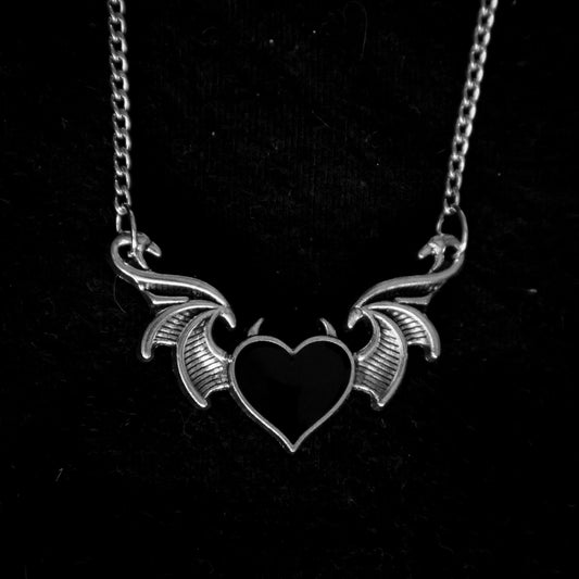 Devil Heart Necklace • Occult Patches & Pins