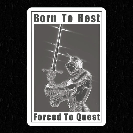 Born To Rest Forced To Quest Sticker - Occult Patches & Pins