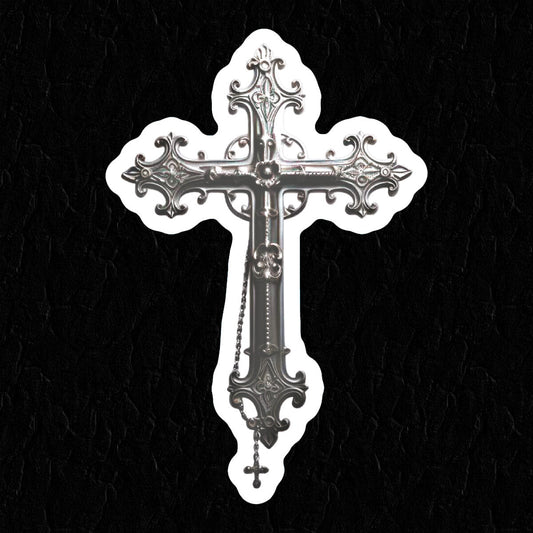 Gothic Cross Sticker - Occult Patches & Pins