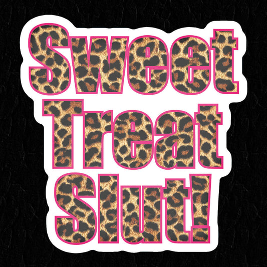 Sweet Treat Slut Leopard Sticker - Occult Patches & Pins