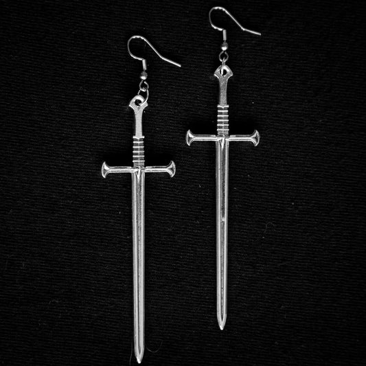 Large Sword Earrings • Occult Patches & Pins