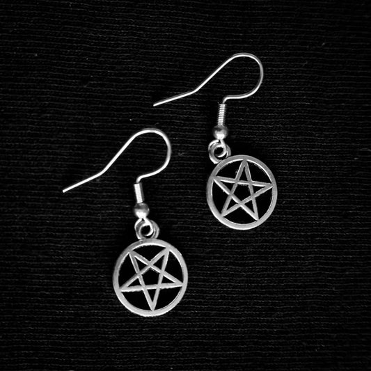 Inverted Pentagram Earrings • Occult Patches & Pins