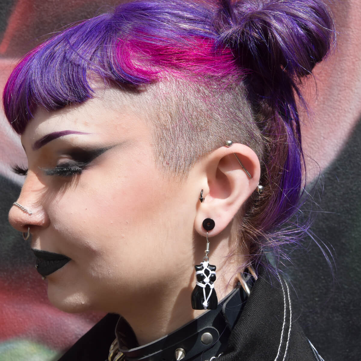 White Shibari Earrings | Occult Patches & Pins