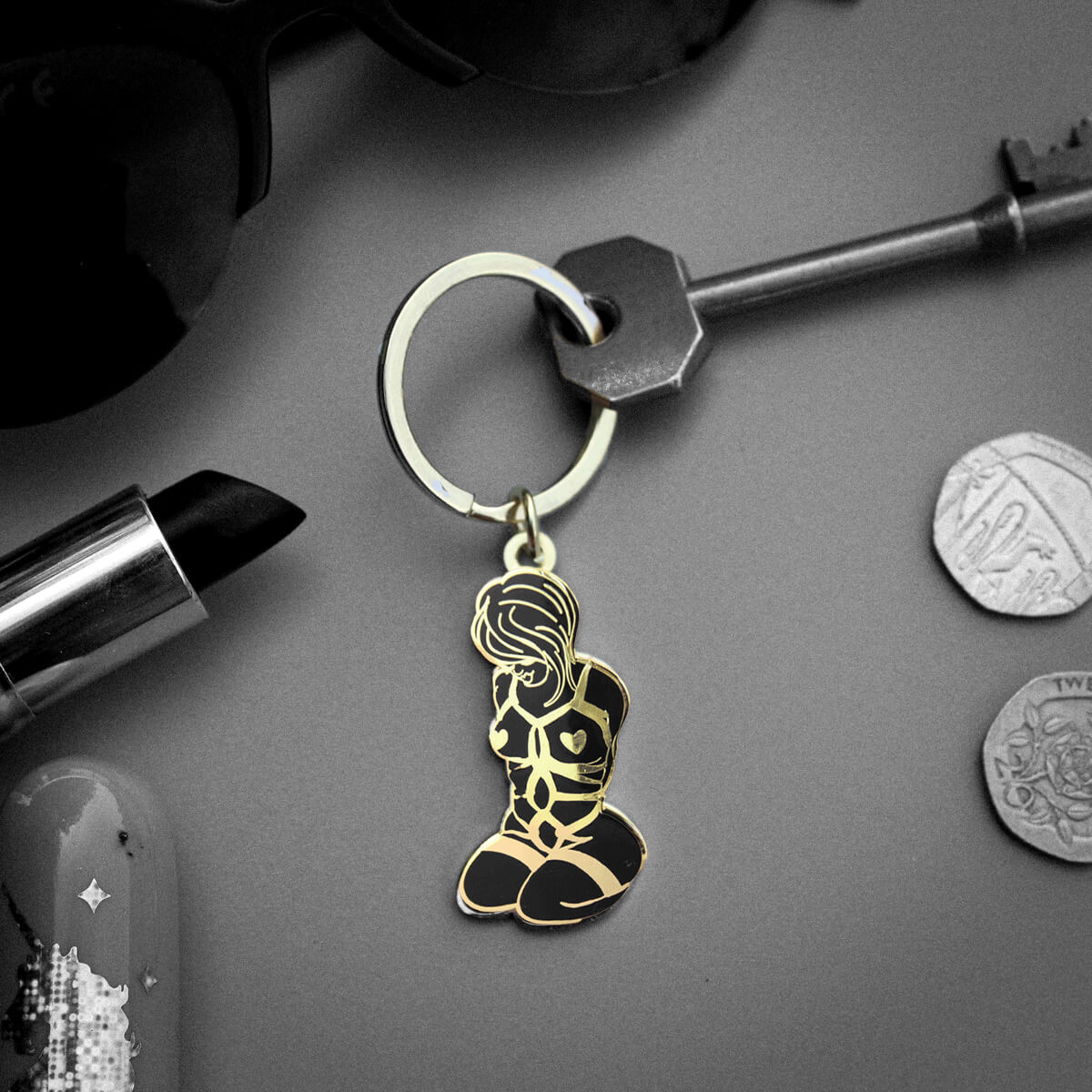 Shibari Keyring | Occult Patches & Pins