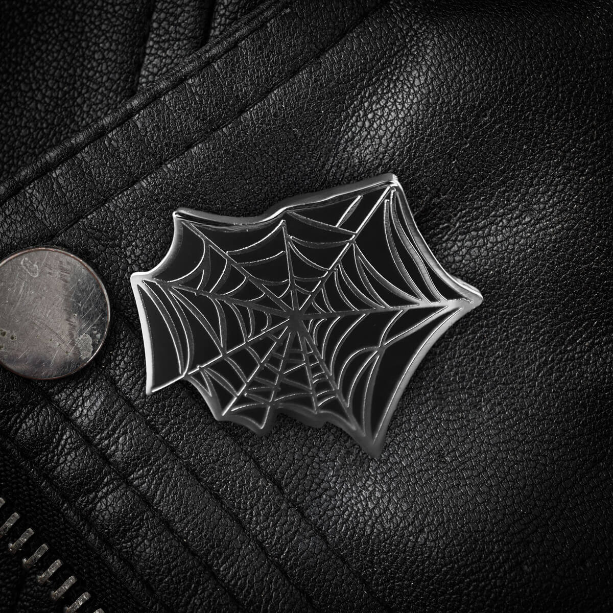 Spider Web Enamel Pin | Occult Patches & Pins