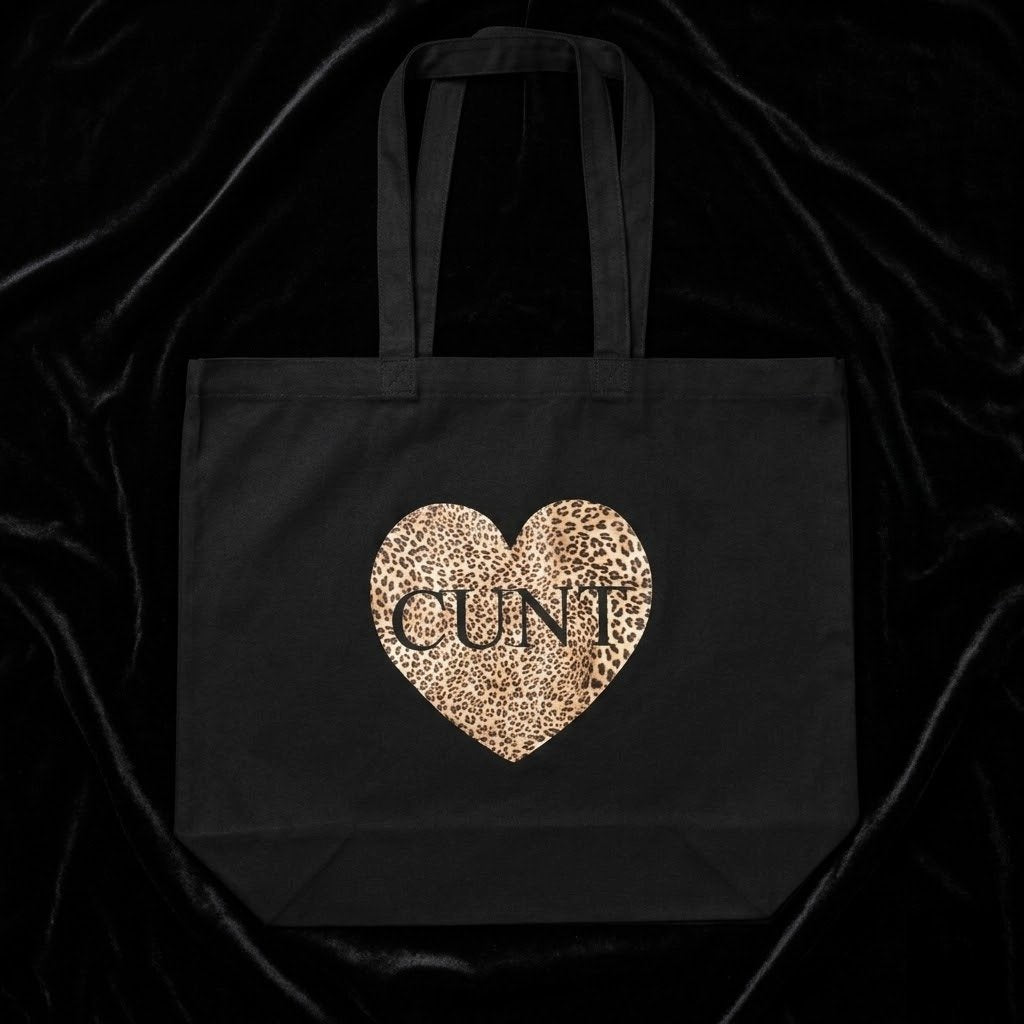 Cunt Heart Large Tote Bag - Occult Patches & Pins