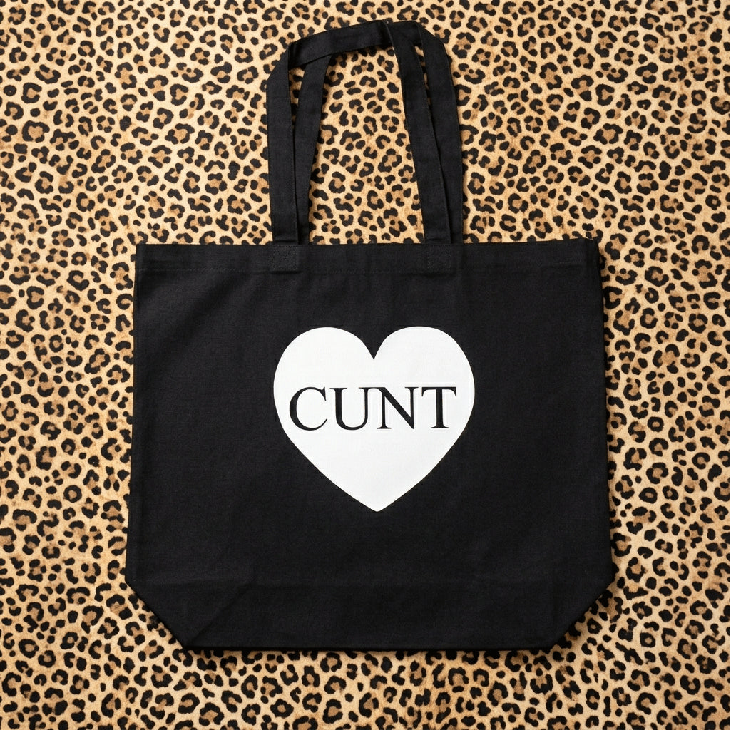 Cunt Heart Large Tote Bag - Occult Patches & Pins