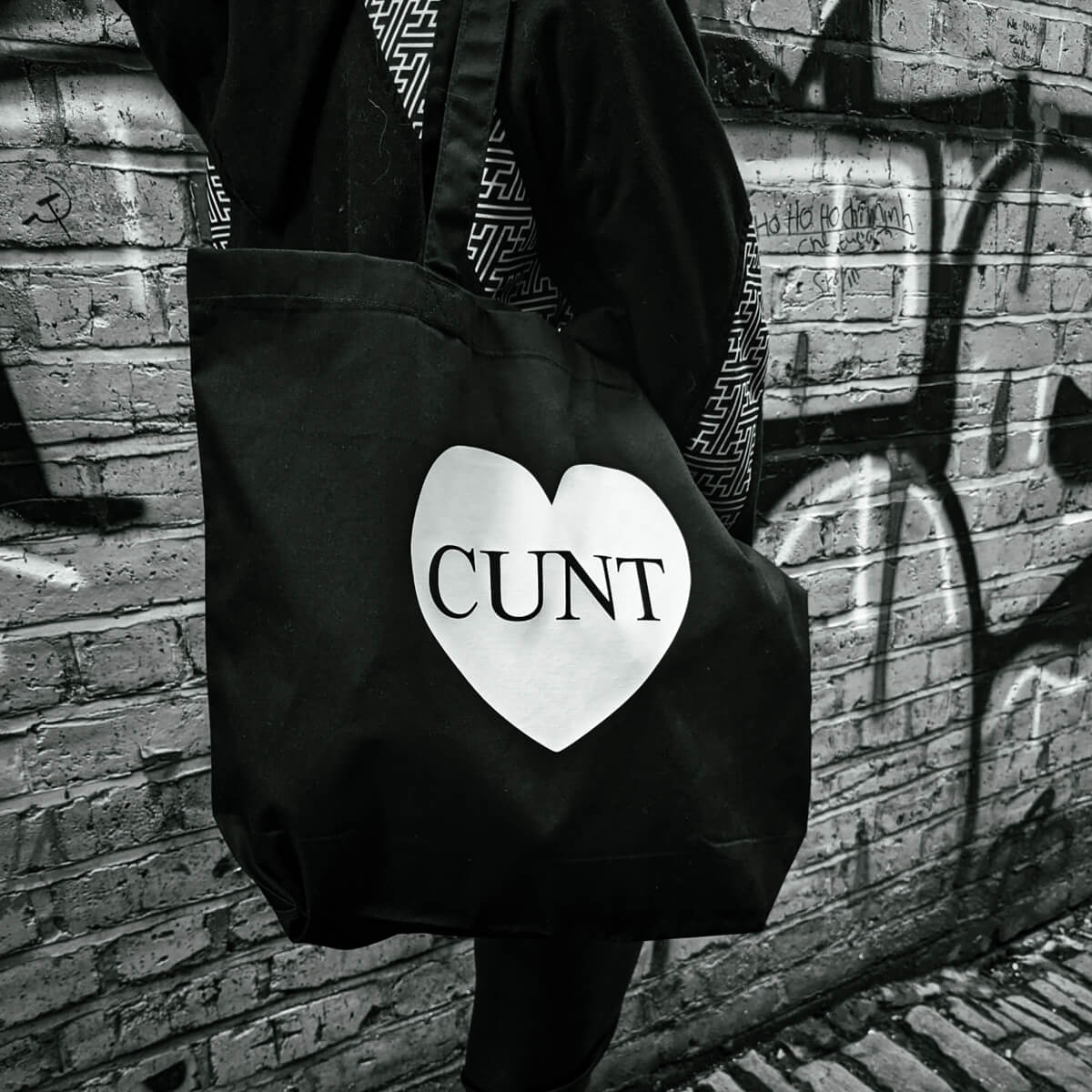 Cunt Heart Large Tote Bag - Occult Patches & Pins