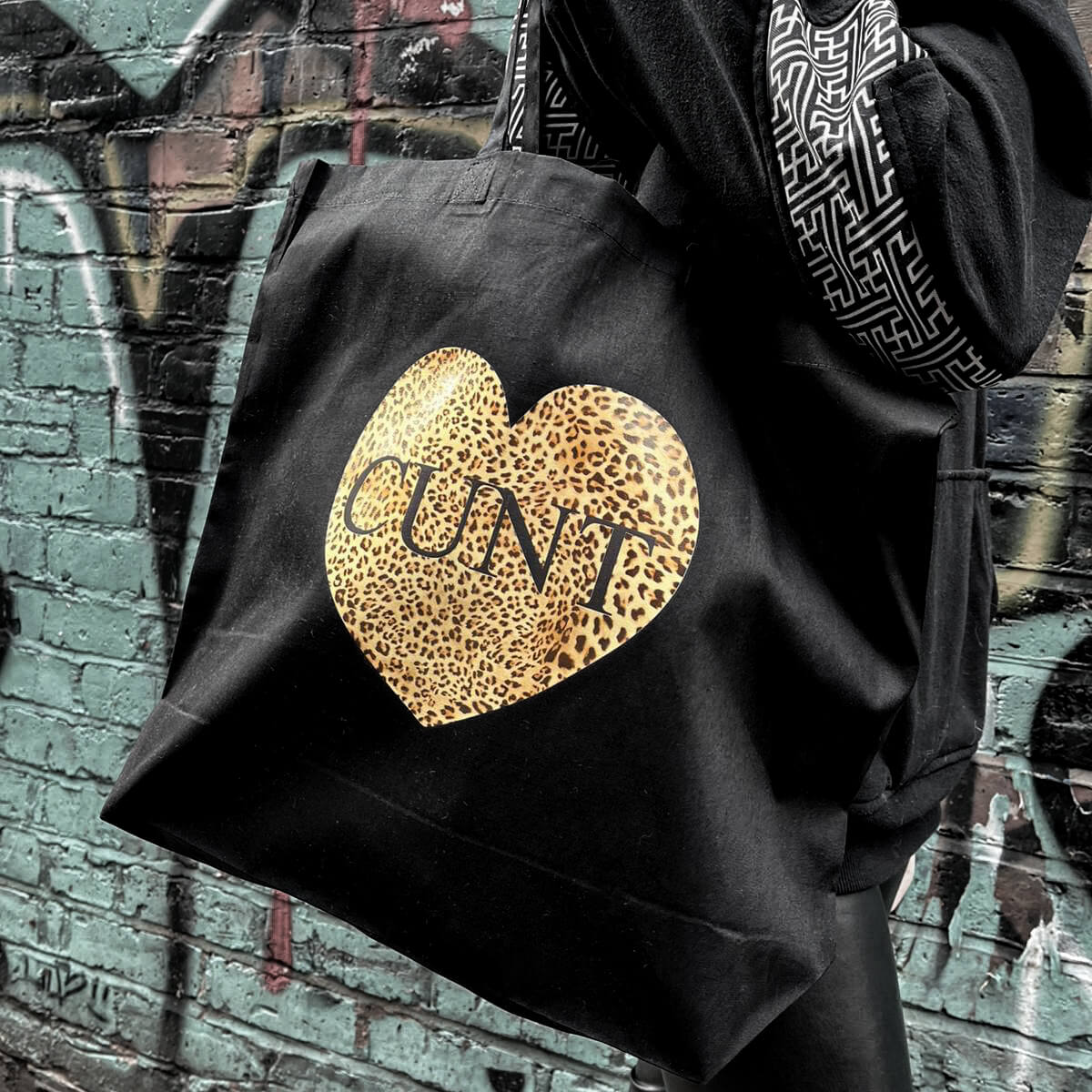 Cunt Heart Large Tote Bag - Occult Patches & Pins