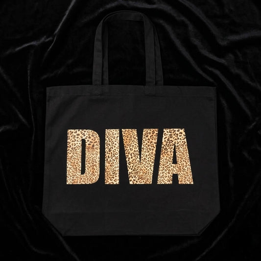 Diva X-Large Black Tote Bag - Occult Patches & Pins
