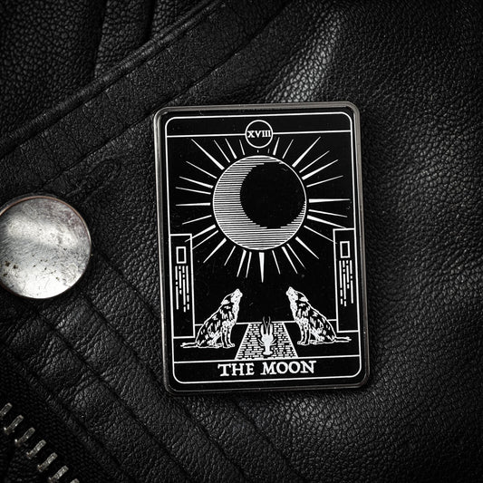 The Moon Tarot Enamel Pin | Occult Patches & Pins