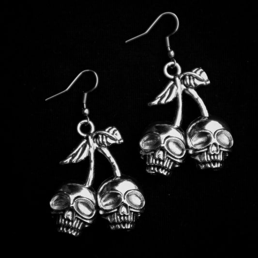 Cherry Skull Earrings