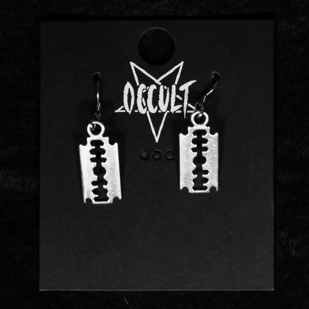 Razor Earrings - Occult Patches & Pins