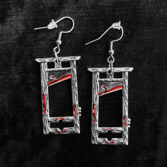 Guillotine Earrings - Occult Patches & Pins