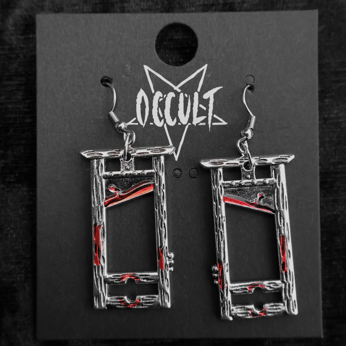 Guillotine Earrings - Occult Patches & Pins