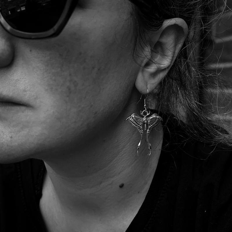 Lunar Moth Earrings - Occult Patches & Pins