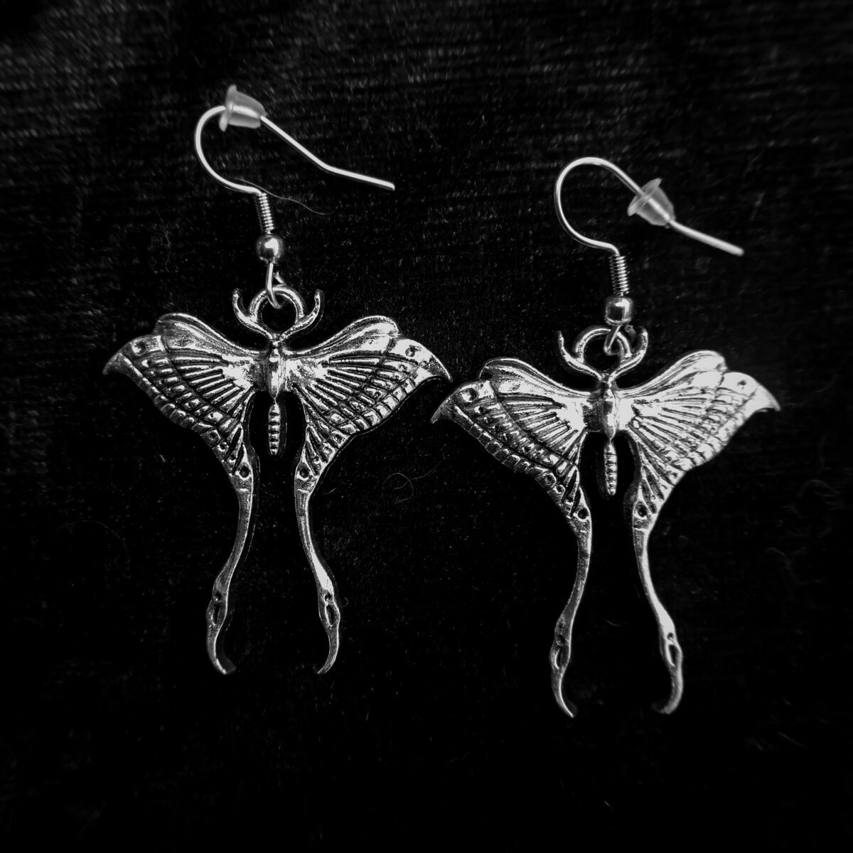 Lunar Moth Earrings - Occult Patches & Pins