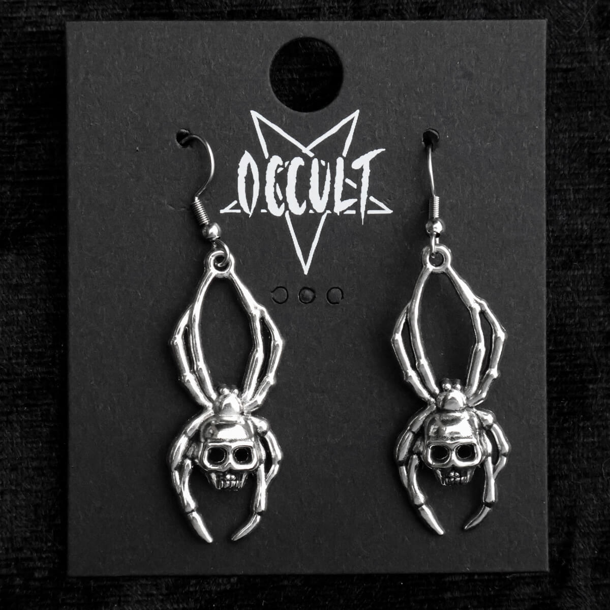 Spider Skull Earrings