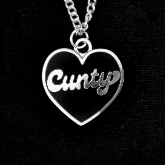 Cunty Black Heart Necklace