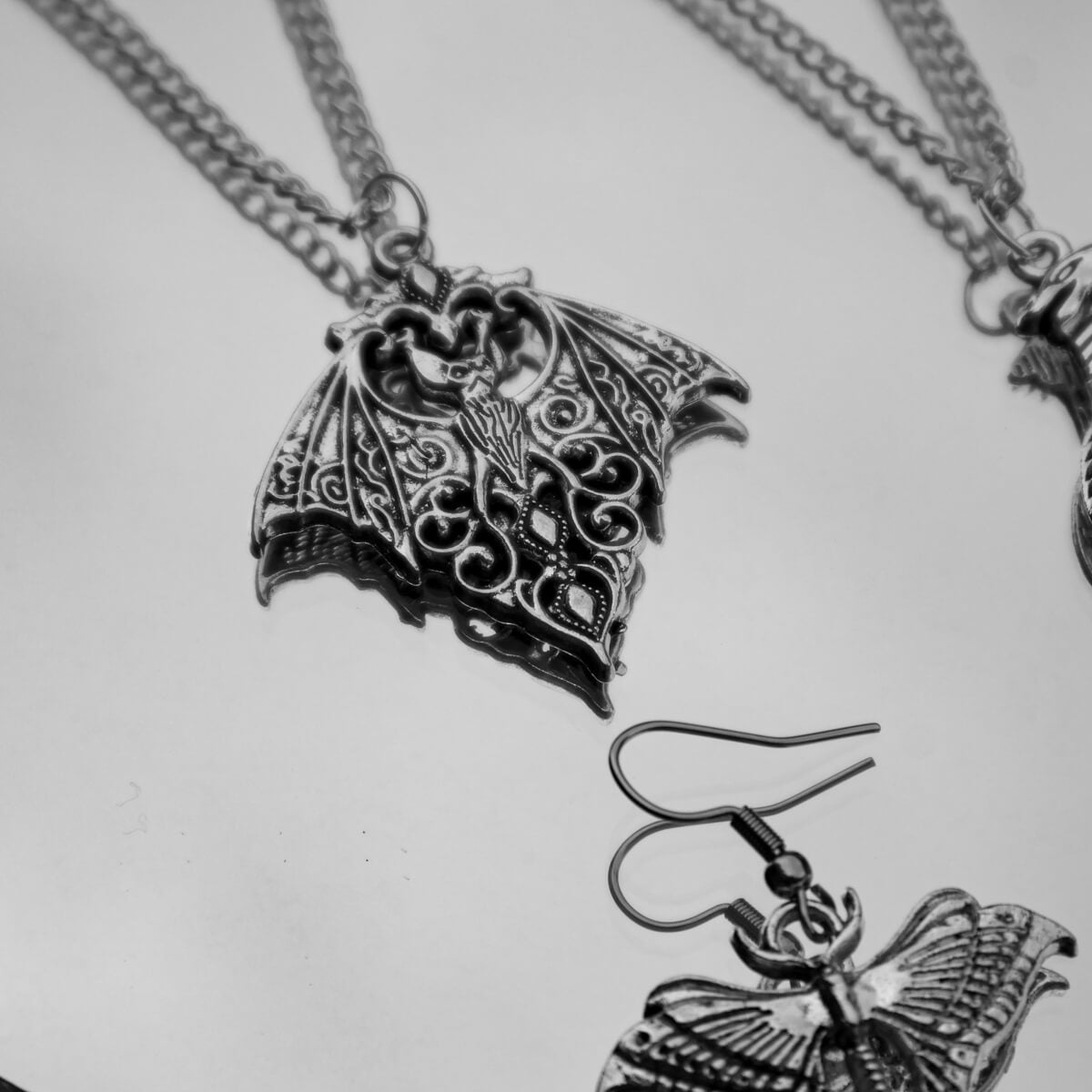 Filigree Bat Necklace