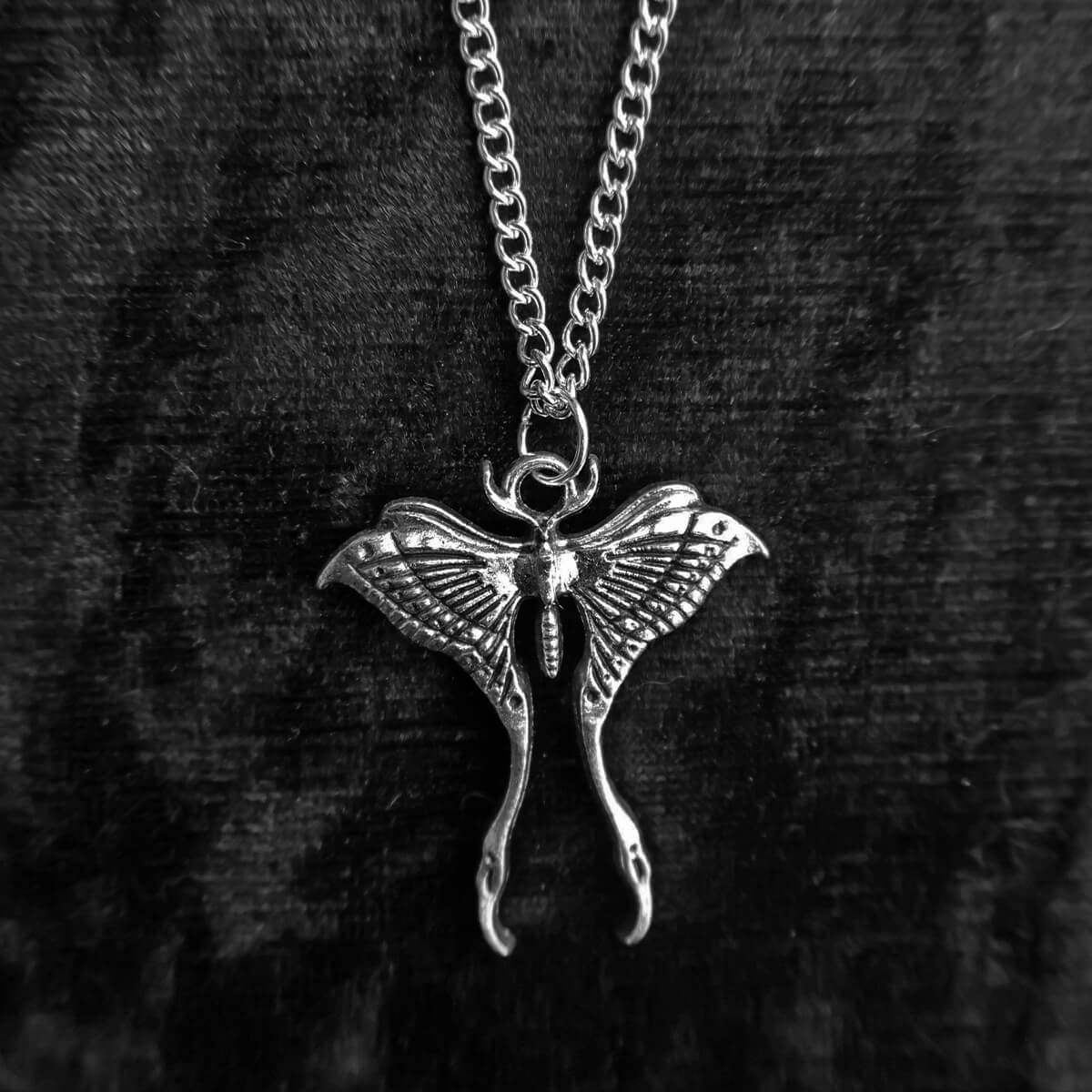 Lunar Moth Necklace - Occult Patches & Pins