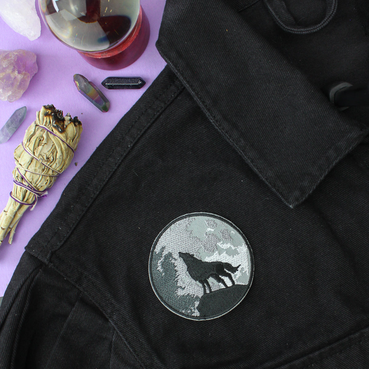 Wolf & Moon Patch | Occult Patches & Pins