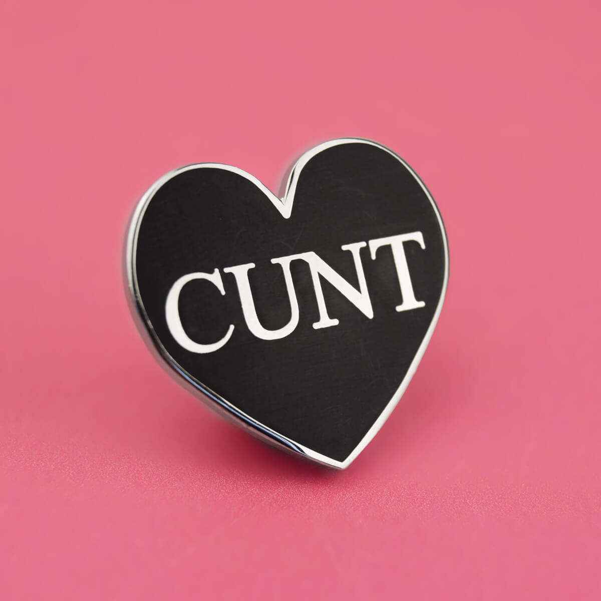 Cunt Black Heart Enamel Pin | Ocult Patches & Pins