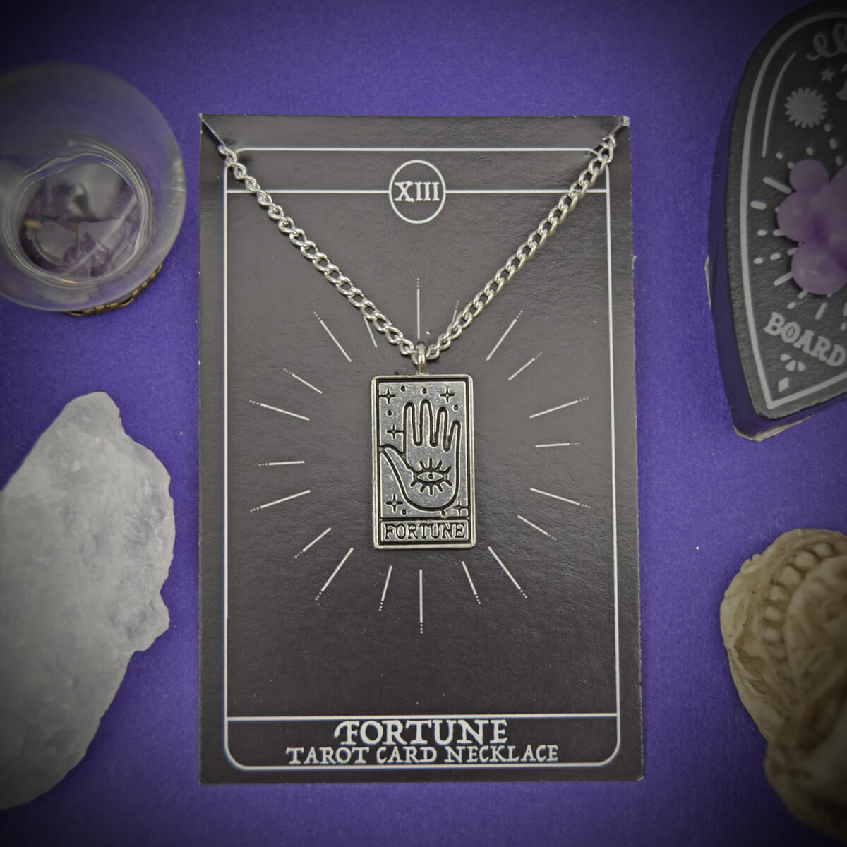 Fortune Tarot Card Necklace | Occult Patches & Pins